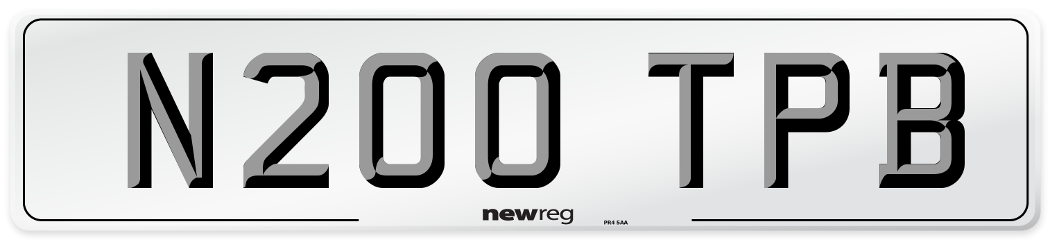 N200 TPB Number Plate from New Reg